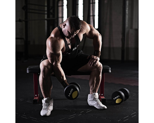 Гантель поргумована HMS HG PRO, 47,5 кг 