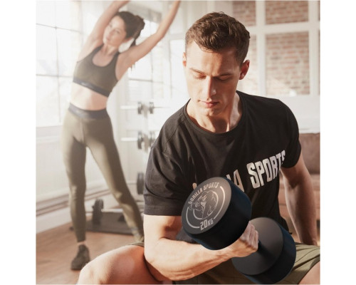 Гантель прогумована Gorilla Sports 100532-00049-0025 20 кг