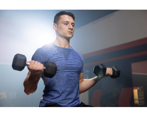 Гантель UnderFit UF53 прогумована 1 х 30 кг Гантель UnderFit UF53 прогумована 1 х 30 кг