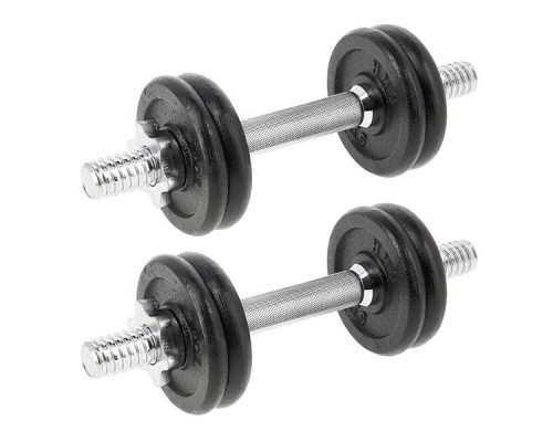 Гантелі розбірні HMS SG02 з перехідником для штанги, 2 х 7 кг