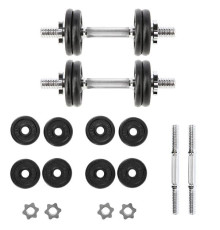 Гантелі розбірні HMS SG02 з перехідником для штанги, 2 х 7 кг