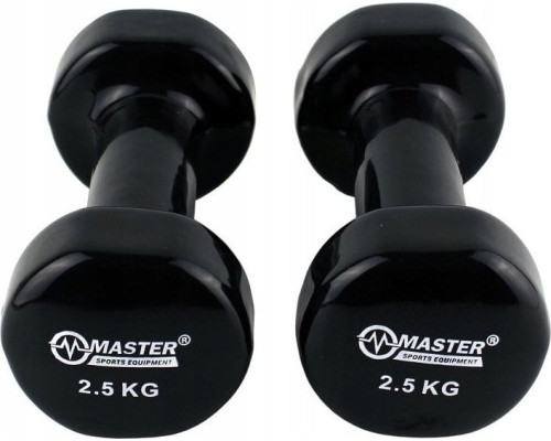 Чавунні гантелі Master з вініловим покриттям 2,5 кг x 2 Чавунні гантелі Master з вініловим покриттям 2,5 кг x 2