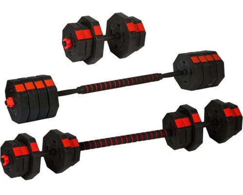 Гантелі розбірні Eb Fit з перехідником для штанги 2 х 10 кг Гантелі розбірні Eb Fit з перехідником для штанги 2 х 10 кг