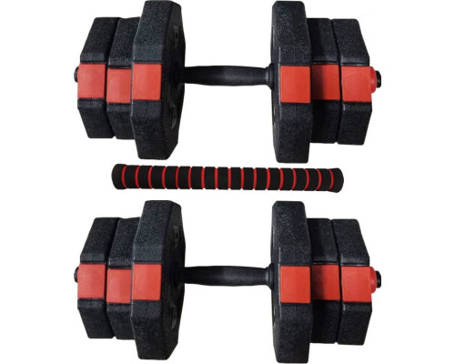 Гантелі розбірні Eb Fit з перехідником для штанги 2 х 10 кг Гантелі розбірні Eb Fit з перехідником для штанги 2 х 10 кг