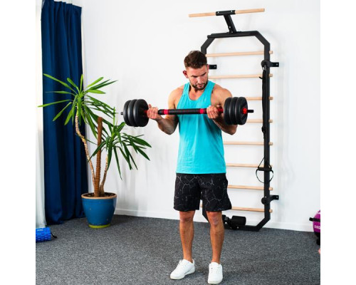 Гантелі розбірні HMS SGN140 PRO 6-в-1 зі штангою та гирями 40 кг