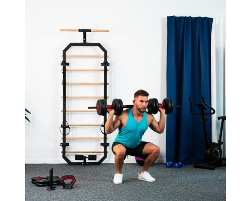 Гантелі розбірні HMS SGN140 PRO 6-в-1 зі штангою та гирями 40 кг