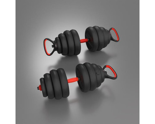 Гантелі розбірні HMS SGN140 PRO 6-в-1 зі штангою та гирями 40 кг