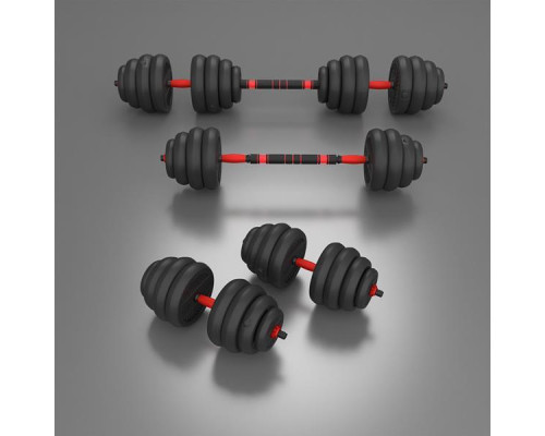 Гантелі розбірні HMS SGN140 PRO 6-в-1 зі штангою та гирями 40 кг