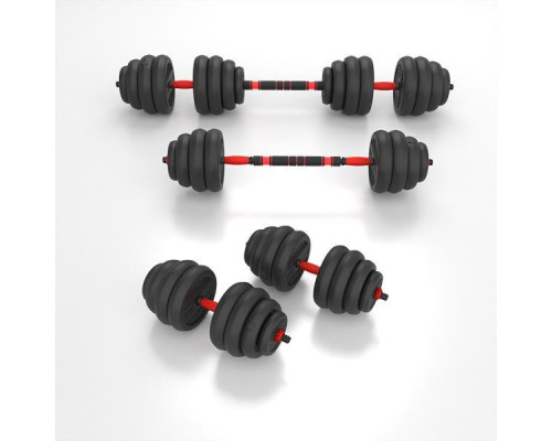 Гантелі розбірні HMS SGN140 PRO 6-в-1 зі штангою та гирями 40 кг