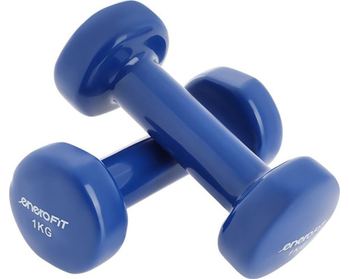 Гантелі вінілові ENERO FIT VDB зі стійкою, 12 кг