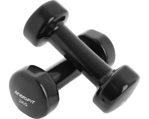 Гантелі вінілові ENERO FIT VDB зі стійкою, 7 кг Гантелі вінілові ENERO FIT VDB зі стійкою, 7 кг