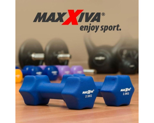 Гантелі Maxxiva D84986 неопренові 2 x 2,5 кг Гантелі Maxxiva D84986 неопренові 2 x 2,5 кг