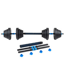 Гантелі розбірні бітумні THUNDER GYM-02 зі з'єднувачем для штанги, 2 x 10 кг