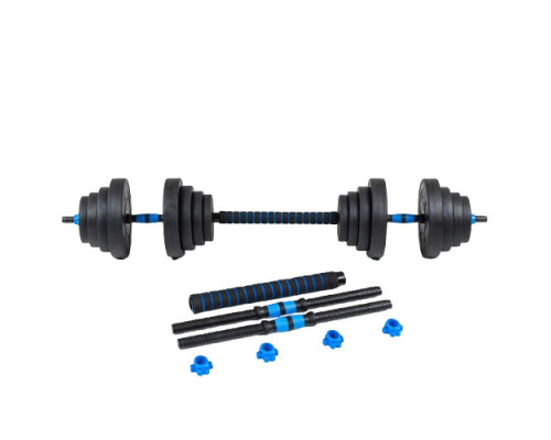 Гантелі розбірні бітумні THUNDER GYM-02 зі з'єднувачем для штанги, 2 x 10 кг