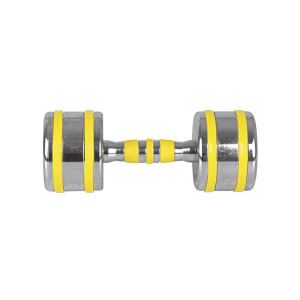  Гантель хромована inSPORTline Yellsteel 10 кг - жовта