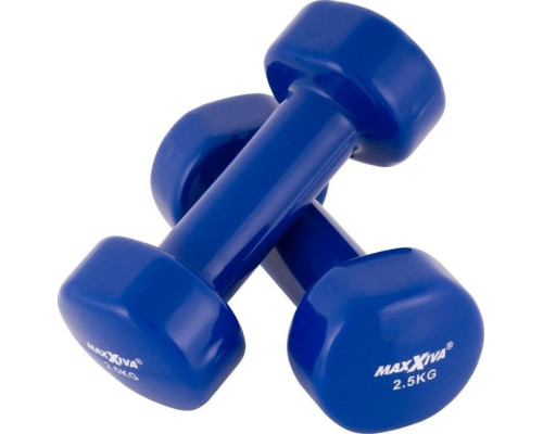 Гантелі Maxxiva D85015 вінілові 2 x 2,5 кг Гантелі Maxxiva D85015 вінілові 2 x 2,5 кг