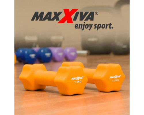 Гантелі Maxxiva D84989 неопренові 2 x 1,5 кг Гантелі Maxxiva D84989 неопренові 2 x 1,5 кг