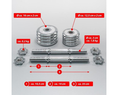 Гантелі Maxxiva D83768 хромовані 2 x 10 кг Гантелі Maxxiva D83768 хромовані 2 x 10 кг