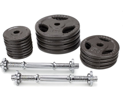 Гантелі розбірні чавунні Abarqs HKS-40, 2 х 20 кг