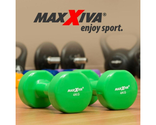 Гантелі Maxxiva вінілові 2 х 4 кг Гантелі Maxxiva вінілові 2 х 4 кг