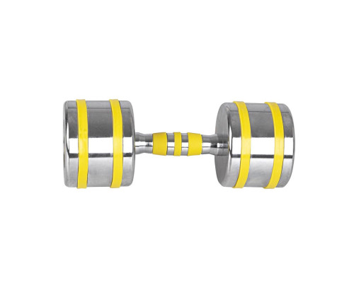 Хромована гантель inSPORTline Yellsteel 12 кг Хромована гантель inSPORTline Yellsteel 12 кг