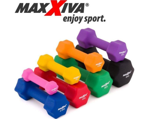 Гантелі Maxxiva D84988 неопренові 2 x 4 кг Гантелі Maxxiva D84988 неопренові 2 x 4 кг