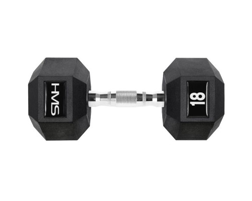 Гантель шестигранна HMS HEX PRO, 18 кг Гантель шестигранна HMS HEX PRO, 18 кг
