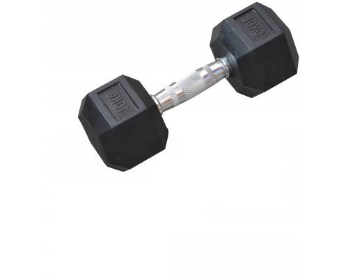 Гантель Eb Fit Hex прогумована 1 х 10 кг Гантель Eb Fit Hex прогумована 1 х 10 кг