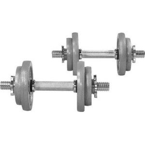 Гантелі чавунні Gorilla Sports 2 x 13,5 кг, сірі