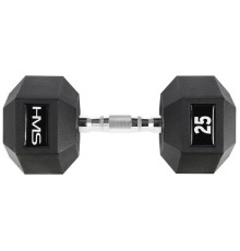 Гантель шестигранна HMS HEX PRO, 25 кг