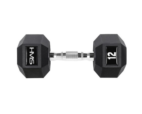 Гантель шестигранна HMS HEX PRO, 12 кг Гантель шестигранна HMS HEX PRO, 12 кг