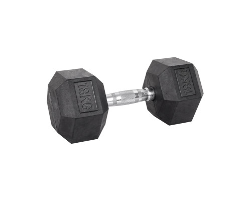 Гантель шестигранна inSPORTline Hexsteel 18 кг Гантель шестигранна inSPORTline Hexsteel 18 кг