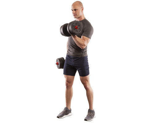 Гантелі розбірні HMS SGP20 зі з'єднувачем для штанги 20 кг