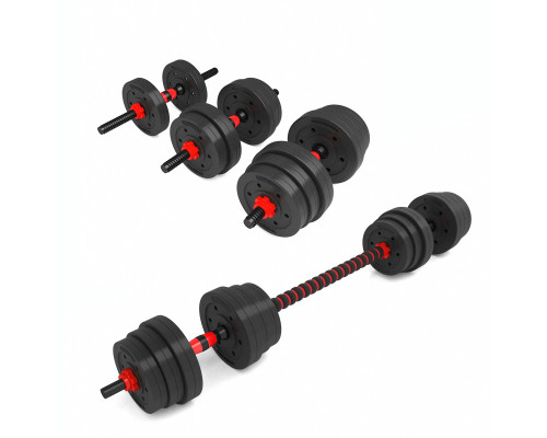 Гантелі розбірні HMS SGP20 зі з'єднувачем для штанги 20 кг