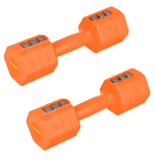 Гантелі шестигранні розбірні HMS HL03 2 x 2,5 кг, оранжеві