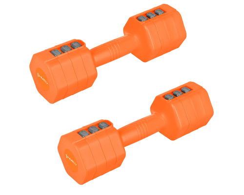 Гантелі шестигранні розбірні HMS HL03 2 x 2,5 кг, оранжеві