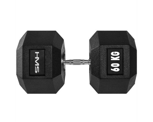 Гантель шестигранна HMS HEX PRO 60 кг Гантель шестигранна HMS HEX PRO 60 кг