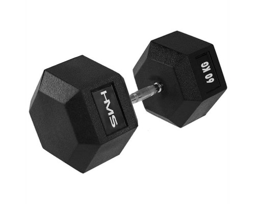 Гантель шестигранна HMS HEX PRO 60 кг Гантель шестигранна HMS HEX PRO 60 кг