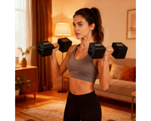 Гантелі розбірні HMS HL02 2 x 5 кг, чорні