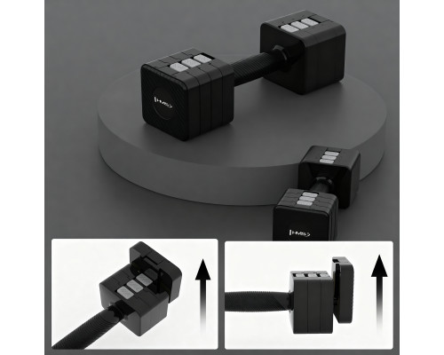 Гантелі розбірні HMS HL02 2 x 5 кг, чорні