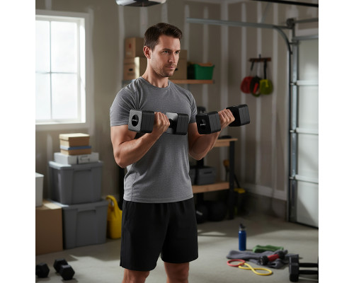 Гантелі розбірні HMS HL02 2 x 5 кг, чорні