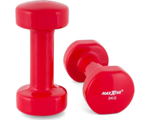 Гантелі Maxxiva D85016 вінілові 2 x 3 кг Гантелі Maxxiva D85016 вінілові 2 x 3 кг