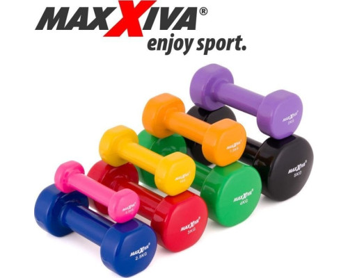 Гантелі Maxxiva D85016 вінілові 2 x 3 кг Гантелі Maxxiva D85016 вінілові 2 x 3 кг