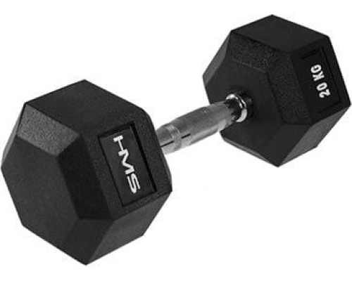 Гантель HMS Hex Pro прогумована 1 х 20 кг Гантель HMS Hex Pro прогумована 1 х 20 кг