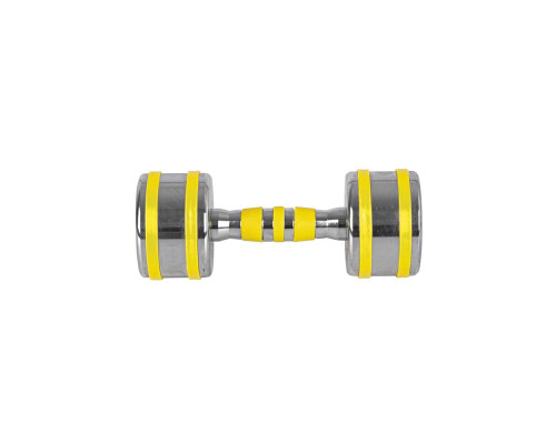 Гантель хромована inSPORTline Yellsteel 7 кг - жовта Гантель хромована inSPORTline Yellsteel 7 кг - жовта