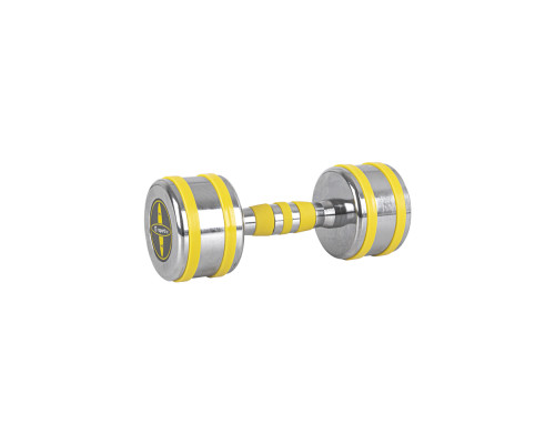 Гантель хромована inSPORTline Yellsteel 7 кг - жовта Гантель хромована inSPORTline Yellsteel 7 кг - жовта
