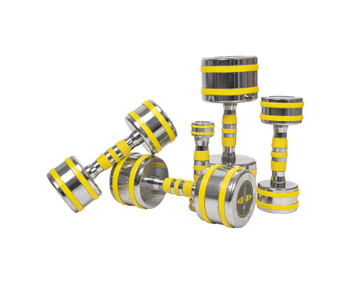 Гантель хромована inSPORTline Yellsteel 7 кг - жовта Гантель хромована inSPORTline Yellsteel 7 кг - жовта