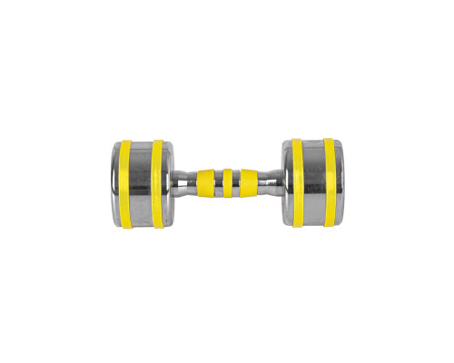 Гантель хромована inSPORTline Yellsteel 7 кг - жовта Гантель хромована inSPORTline Yellsteel 7 кг - жовта