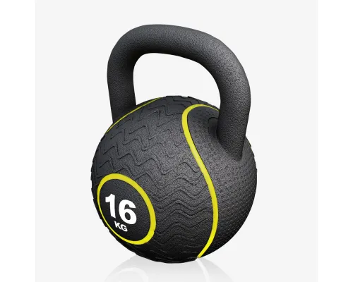Гиря прогумована Gorilla Sports 16 кг, чорна