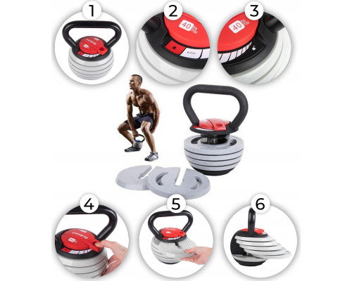Гиря Fit4Med Kettlebell Ball чавунна, регульована 3,5-18,1 Гиря Fit4Med Kettlebell Ball чавунна, регульована 3,5-18,1